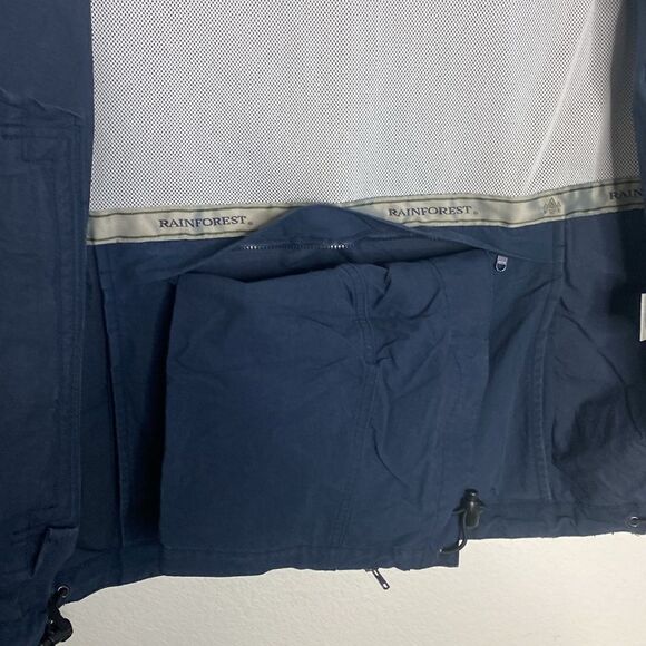 RAINFOREST Men’s Navy Cotton/Nylon Full Zip Hooded Jacket - Picture 7 of 9